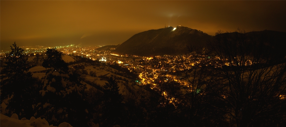 Brasov at Night Panorama2